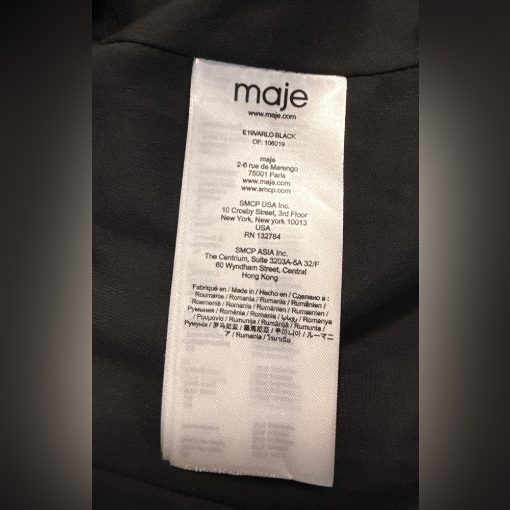 Maje Black Cotton-Tweed Blazer - Picture 12 of 13